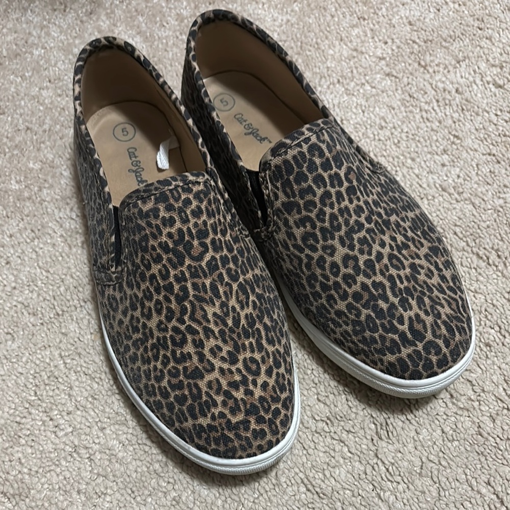 Leopard Print Slip-On Sneakers